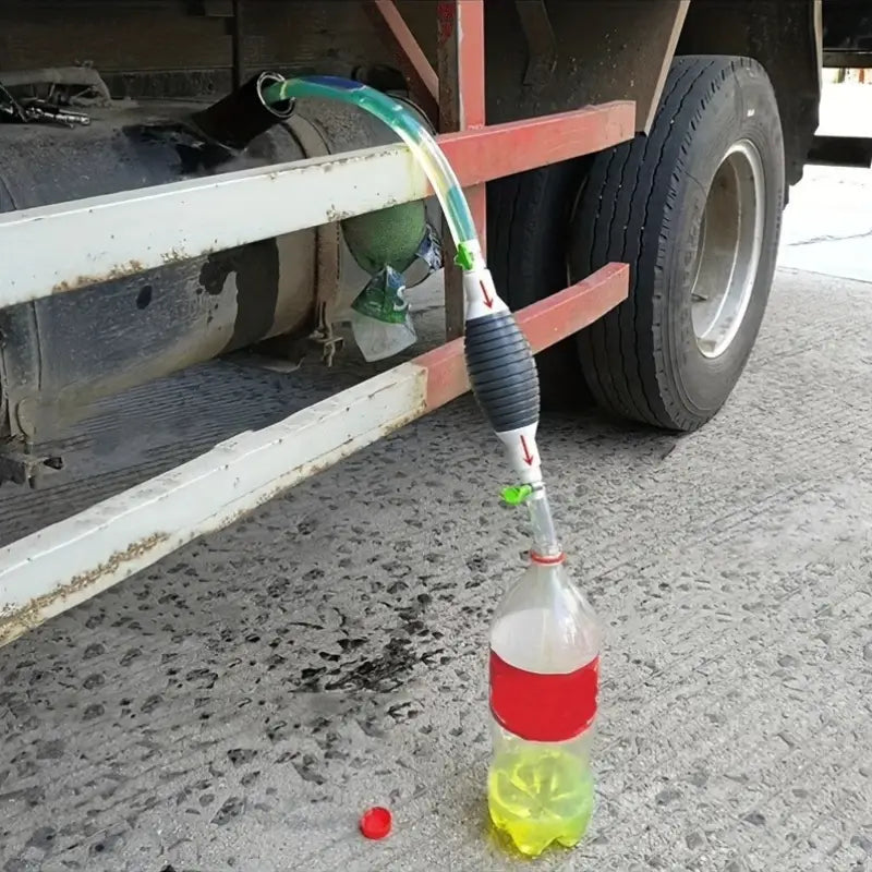 Bomba de sifón portátil para gasolina con manguera de sifón de 9.8 pies