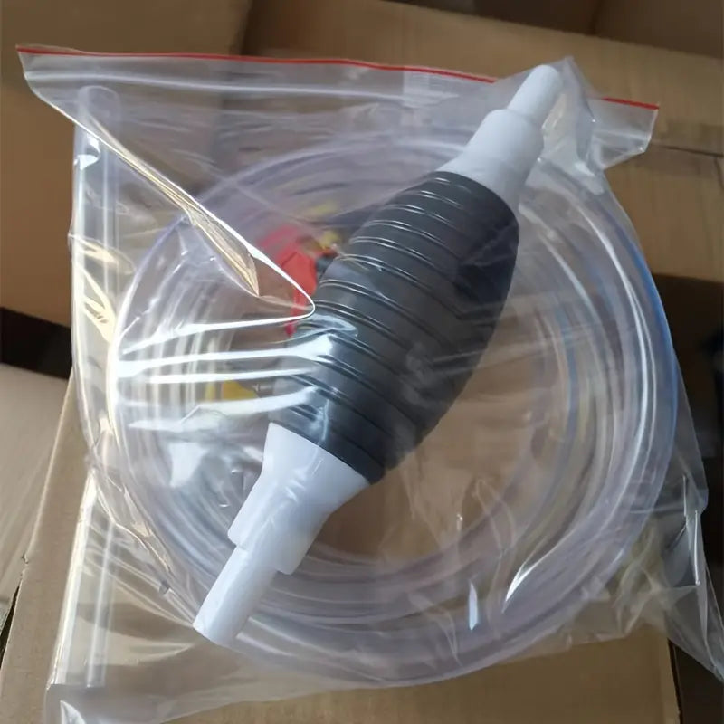 Bomba de sifón portátil para gasolina con manguera de sifón de 9.8 pies